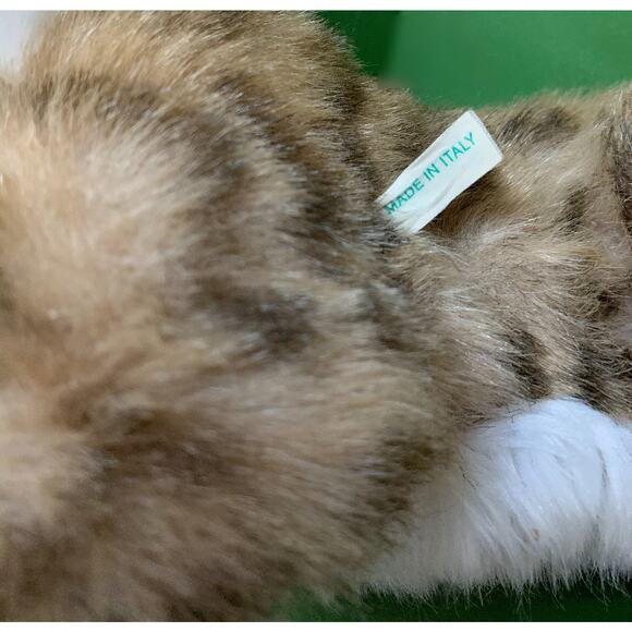 Plush Tiger Stripe Cat By Jockline Made in Italy mid-1980s - Picture 6 of 7